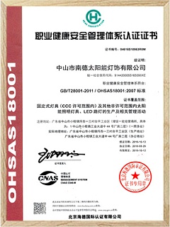 bsports职业健康安全管理体系认证证书